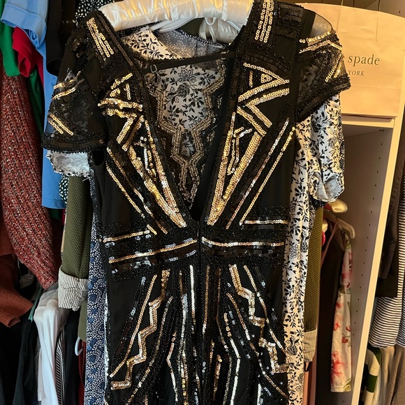 Women’s 1920s Gatsby Flapper Sequin Dress - Picture 2 of 8